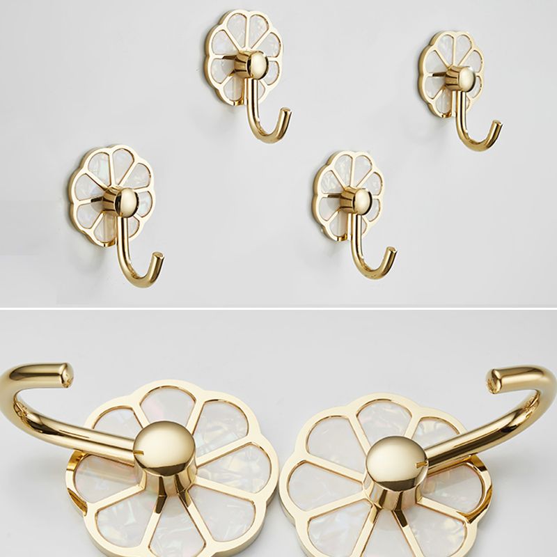 BowLift | Polished 10-piece bathroom accessory set metal corrosion-resistant bathrobe hooks