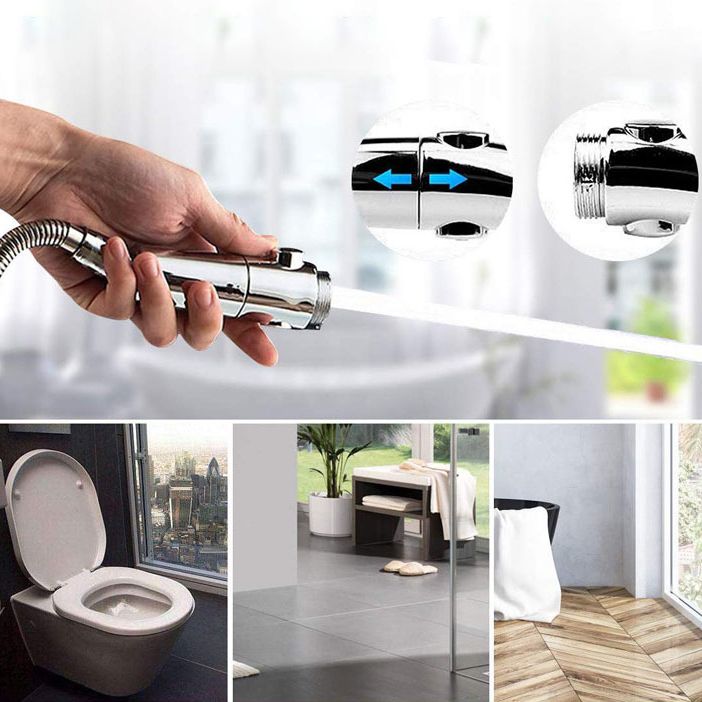 BowLift | Contemporary Hand Shower Head Silver 3-Spray Pattern Wall Mounted Shower Head