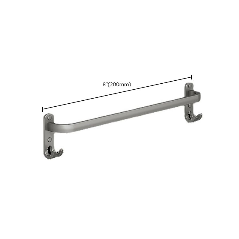 BowLift | 2-piece modern bathroom accessory set made of aluminum matte gray towel bar