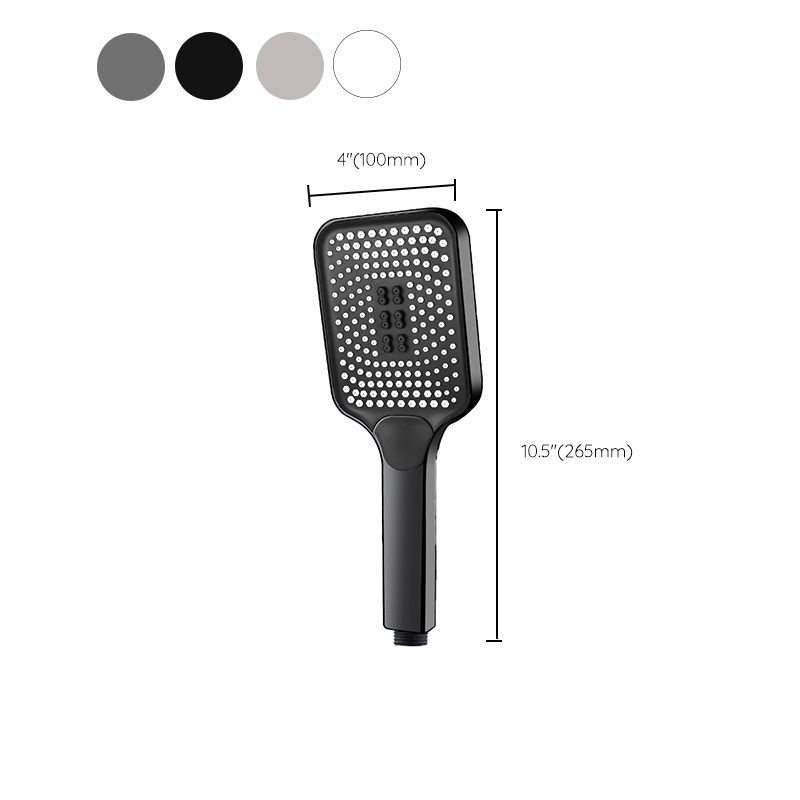 BowLift | Modern Rectangular Hand Shower in Black 3 Spray Wall Mounted Hand Shower