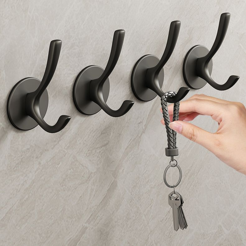 BowLift | 10-piece Bathroom Accessory Set Modern Matte Grey Bathrobe Hooks
