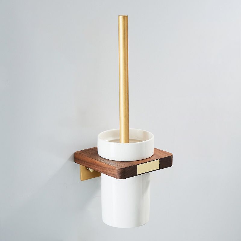 BowLift | Wood and Aluminum Bath Hardware Set Golden Bathroom Accessory Set