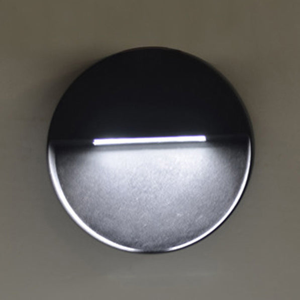 BowLift | LED Veranda Wall Lamp with Round/Rectangular Aluminum Shade Black Wall Lighting in White/Warm Lights