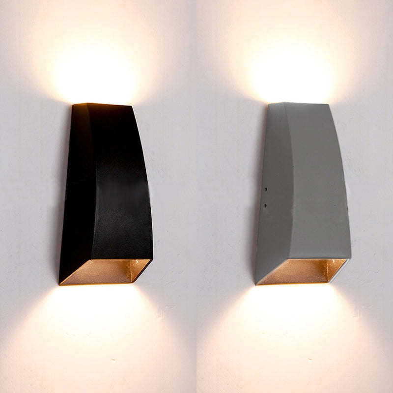 BowLift | Black/Grey Geometric Wall Sconce Lamp Modern Style LED Aluminium Wall Light Fixture in White/Warm Light