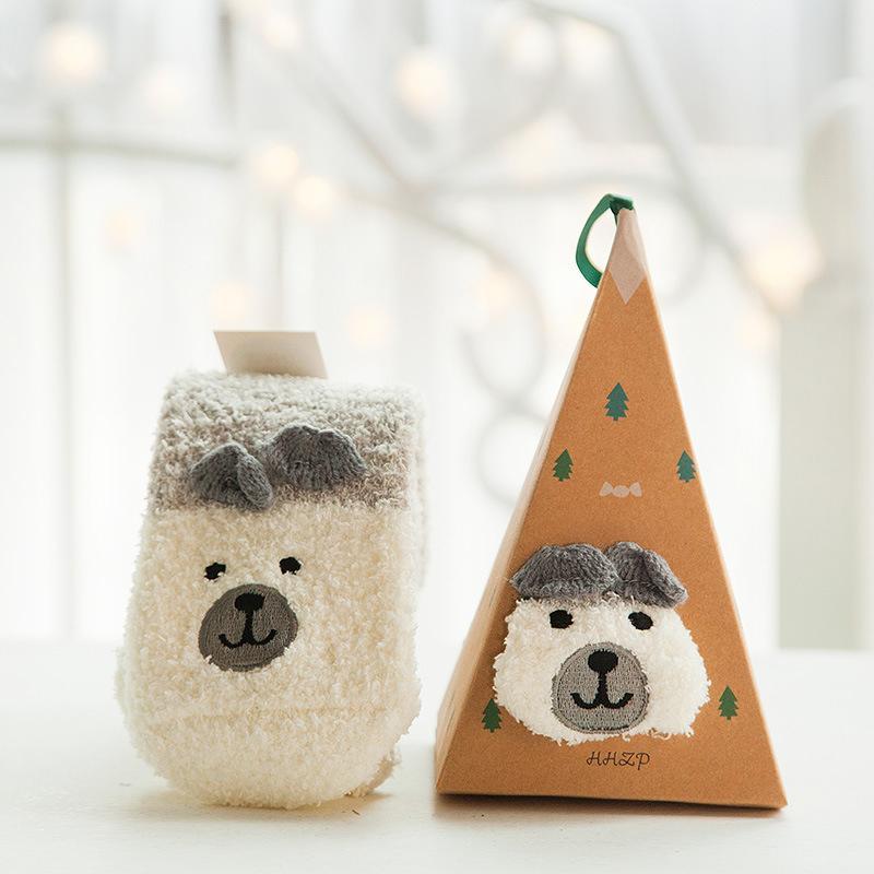 BowLift | 4 Pairs Christmas-themed Coral Fleece Soft Warm Socks