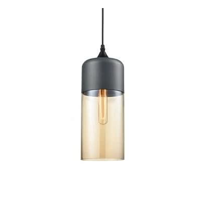 BowLift | Hand-Blown Glass & Wood Pendant Light Adjustable