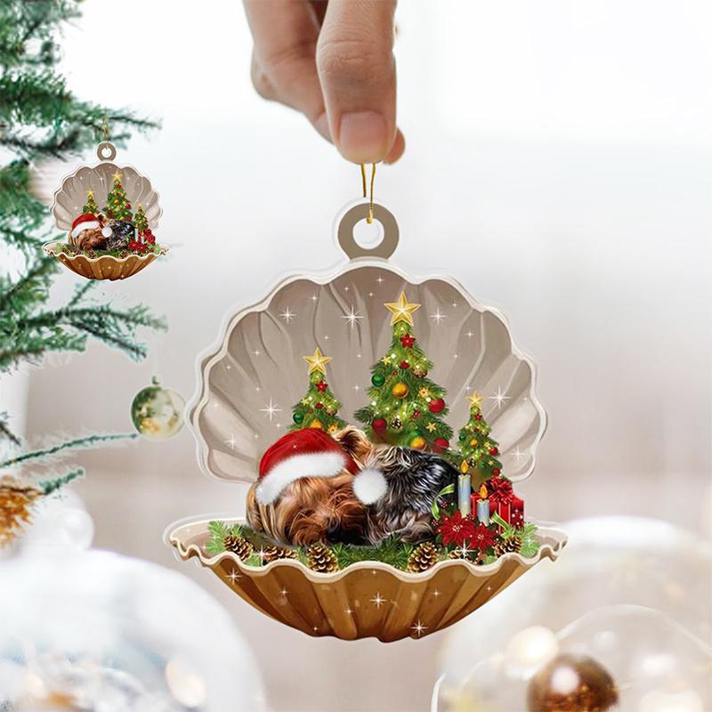BowLift | French Bulldog - Sleeping Pearl in Christmas Double Ornament