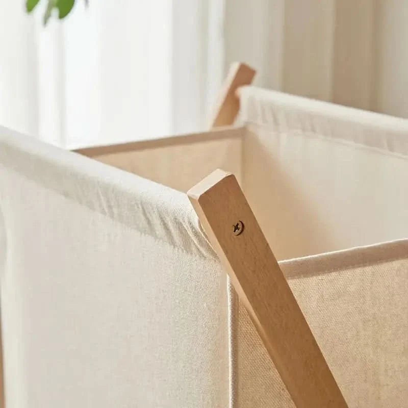 BowLift | WoodFold - Foldable Laundry Basket from
