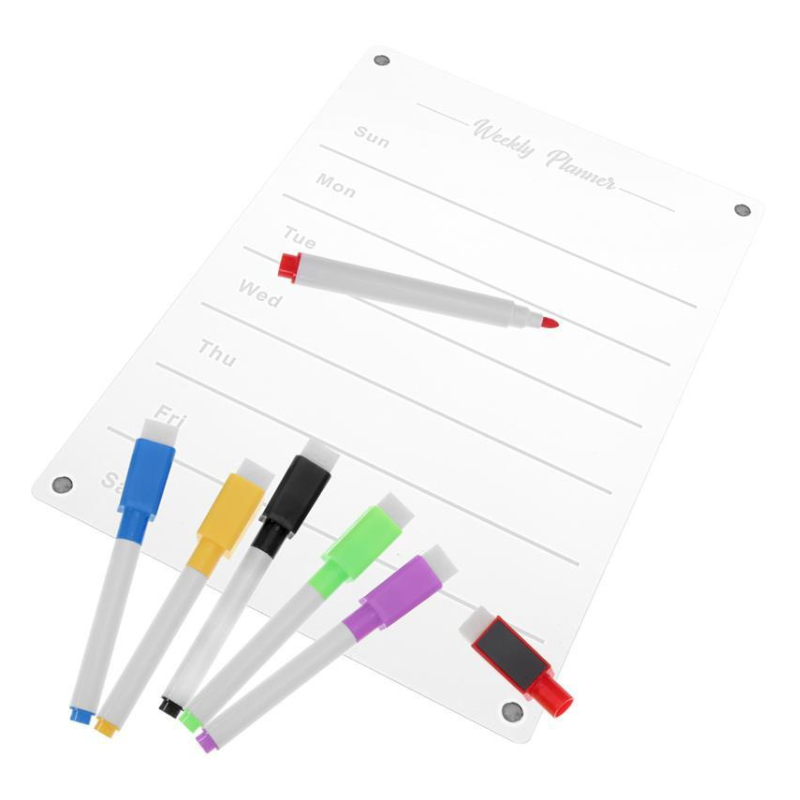 BowLift | Weekly Planner Magnetic Fridge Organizer | Vibrant Markers, Easy Wipe Clean & Ideal for Home Kitchen Management