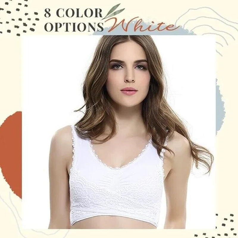 BowLift | Front Cross-Side Buckle Lace Bra