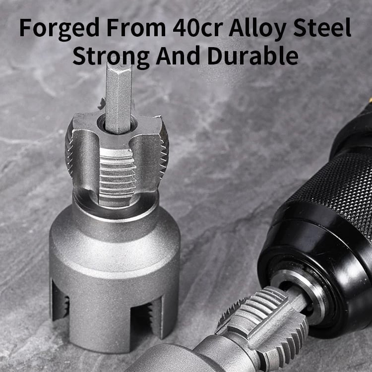 BowLift | Pipe Threading Tool | Dual-Function Internal & External Threads | 40Cr Alloy Steel | 1/2" or 3/4"