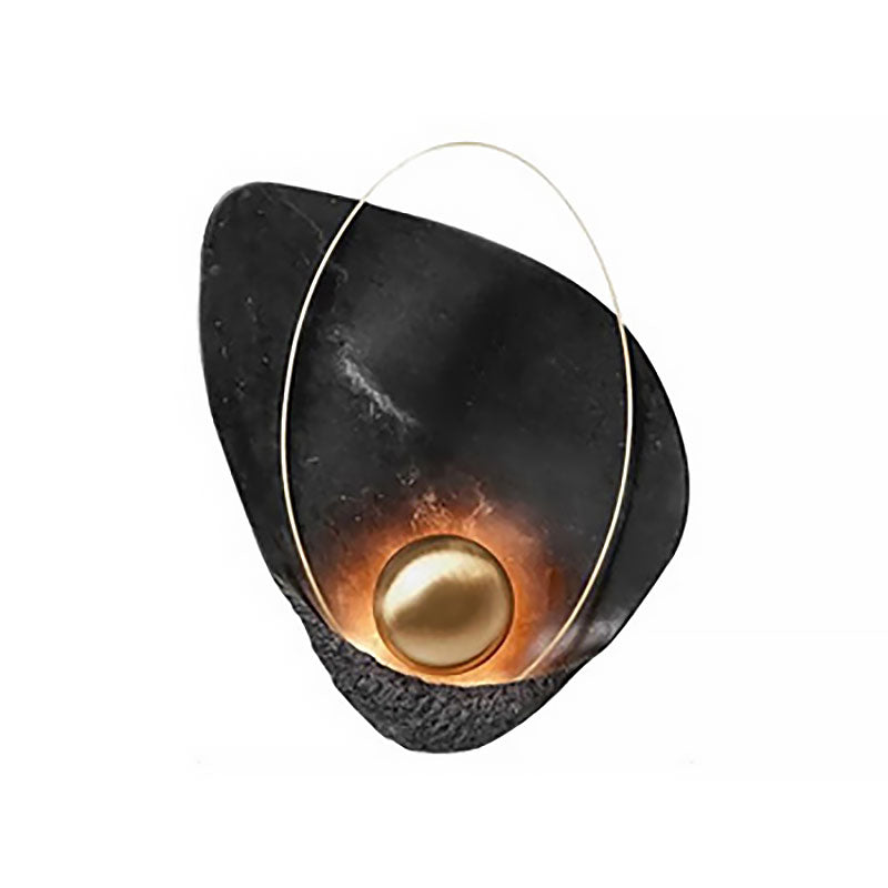 BowLift | Resin Shell-Shaped Wall Light Single Head Modern Metal LED Wall Light in White/Black Light