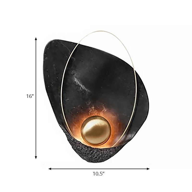 BowLift | Resin Shell-Shaped Wall Light Single Head Modern Metal LED Wall Light in White/Black Light