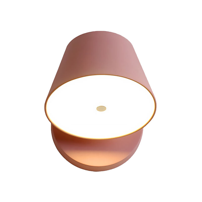 BowLift | Pink/Yellow/Black Cone Wall Lamp Macaron 1 Light Metal Wall Light in White/Warm Light