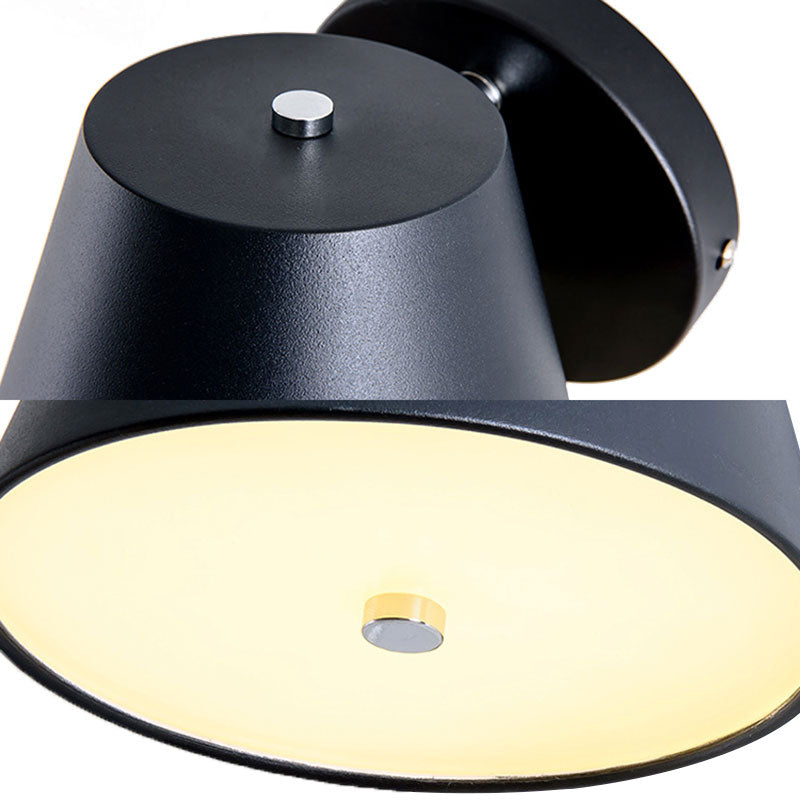 BowLift | Pink/Yellow/Black Cone Wall Lamp Macaron 1 Light Metal Wall Light in White/Warm Light
