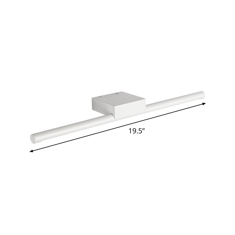 BowLift | Pole Vanity Lighting Simplicity Metal White LED Wall Mounted Light in Warm/ White Light, 16"/19.5"/23.5" Length