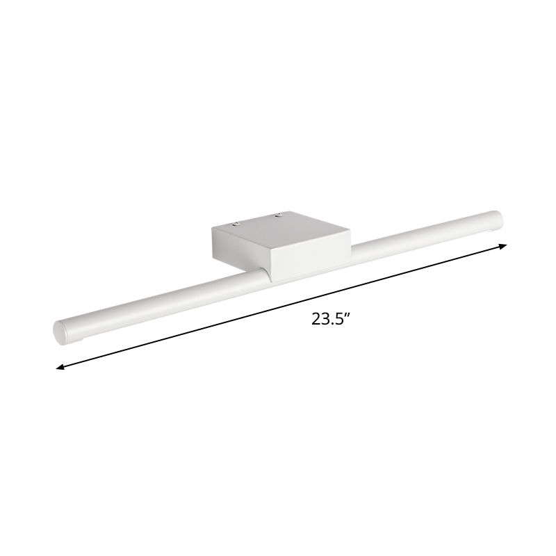 BowLift | Pole Vanity Lighting Simplicity Metal White LED Wall Mounted Light in Warm/ White Light, 16"/19.5"/23.5" Length