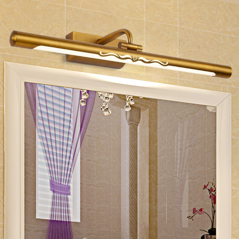 BowLift | Vintage Linear Wall-Mounted Lighting with Straight Arm Metal 18"/22.5" Wide LED Bedroom Vanity Lighting in Bronze