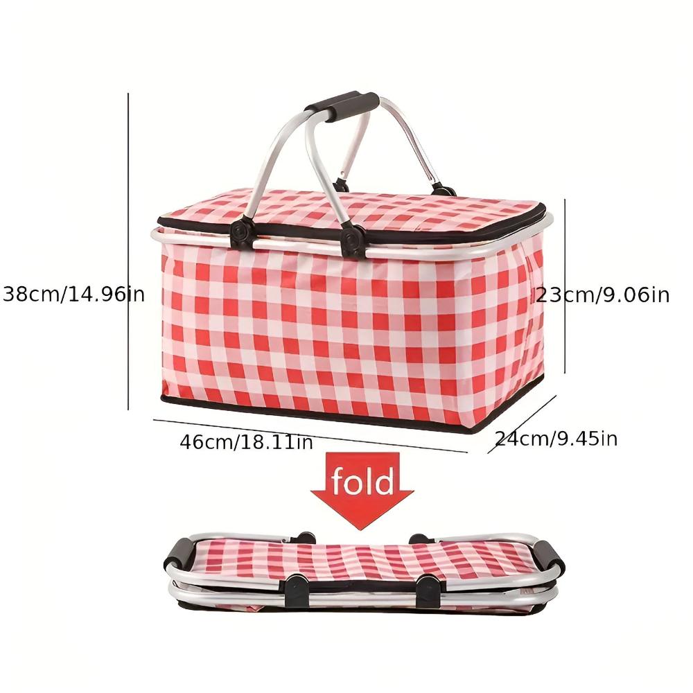 BowLift | Foldable Checkered Picnic Basket