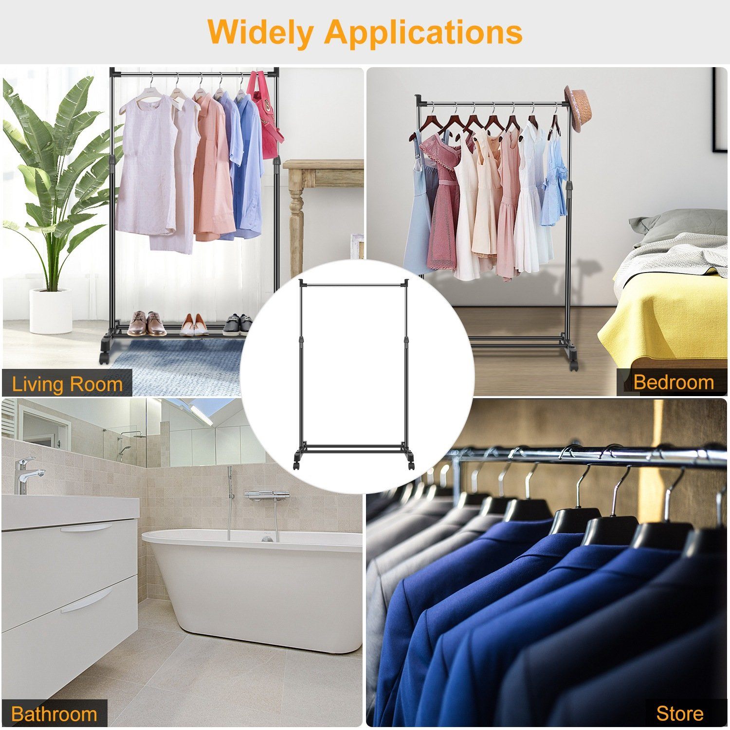 BowLift | 15 kg./33 lbs. height-adjustable clothing rack