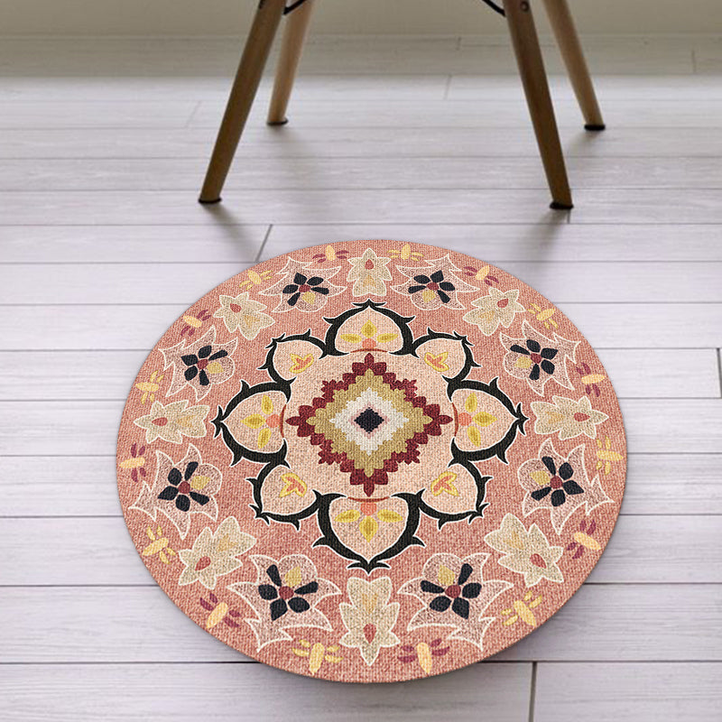 BowLift | Pink Americana Rug Synthetic Tribal Rug Non-Slip Backing Rug for Living Space