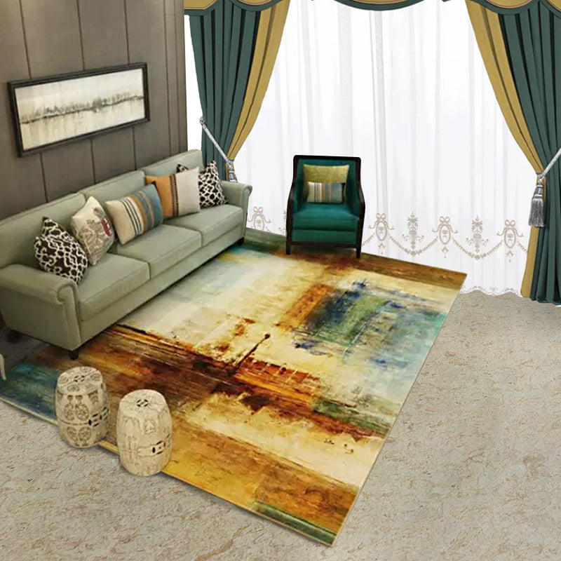 BowLift | Creative Abstract Rug Brown Modern Rug Polyester Washable Area Rug for Bedroom