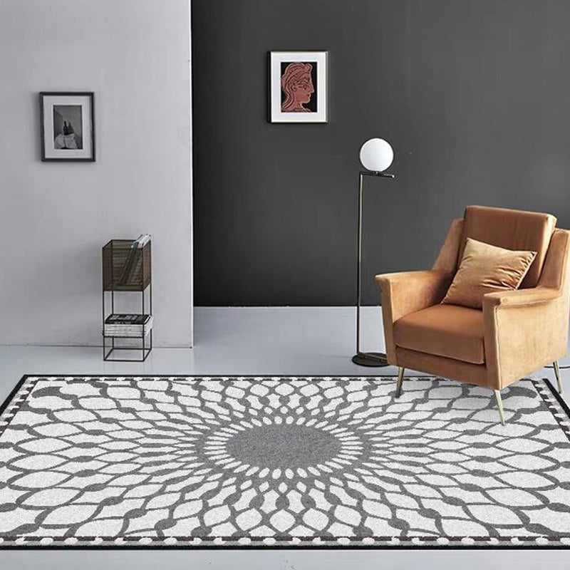 BowLift | Gripe Bedroom Carpet Moroccan Geometric Mesh Pattern Area Rug Polyester Non-Slip Back Carpet