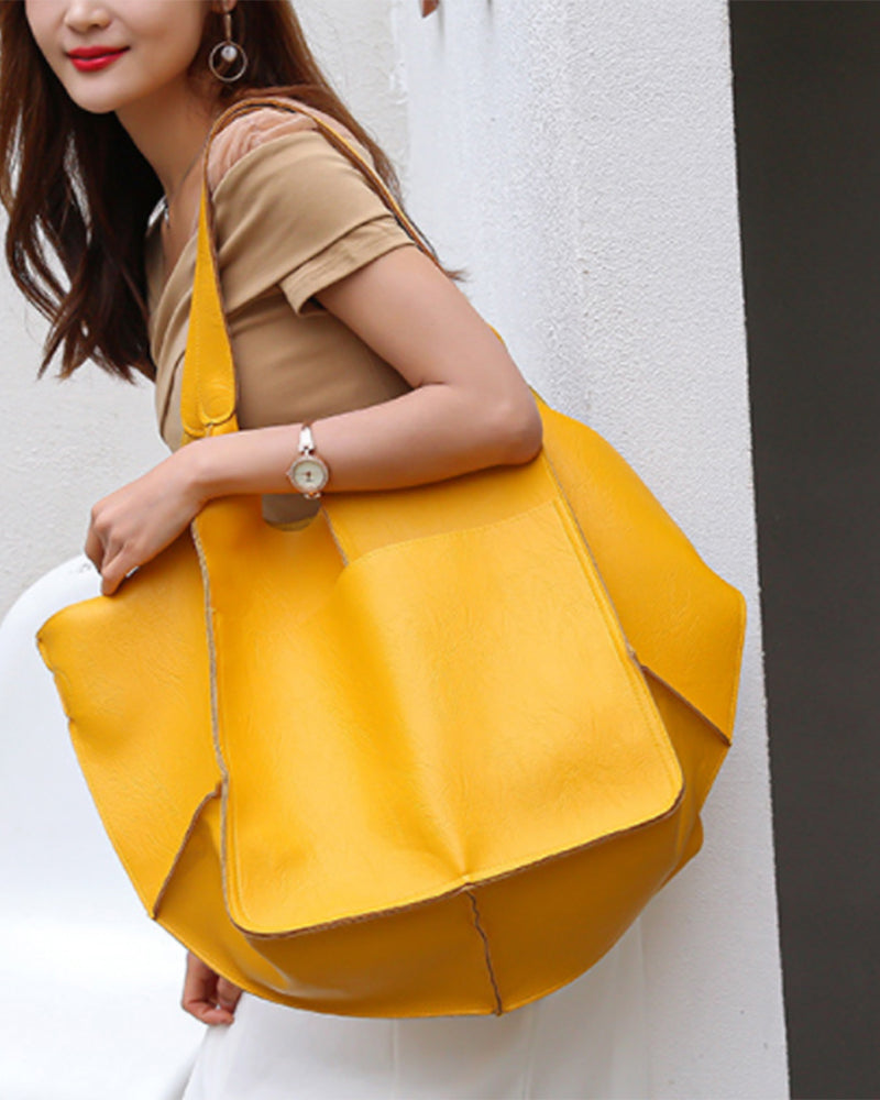 BowLift | Chic & Sustainable Leather Bag with Large Capacity - Elegant, Versatile Women's Handbag