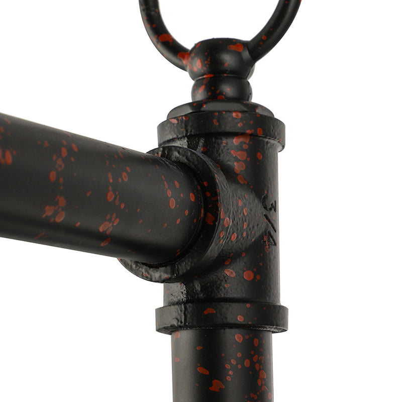 BowLift | Dark Rust Pipe Wall Light with Valve Vintage Stylish Metal 1 Light Living Room Wall Lamp