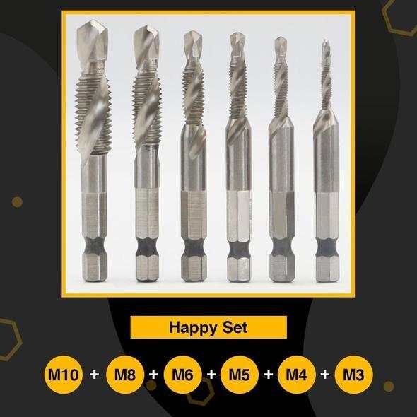 BowLift | 3/6 Pcs Thread Tap Drill Bits Set