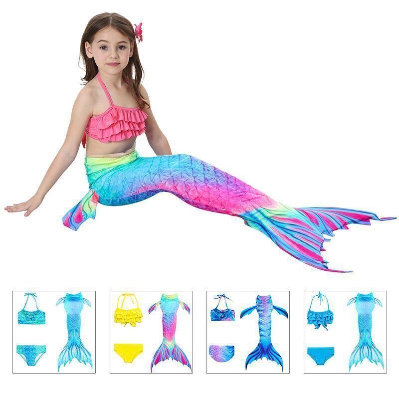 BowLift | Girls Mermaid Tail Kids Swimsuit Bikini Set