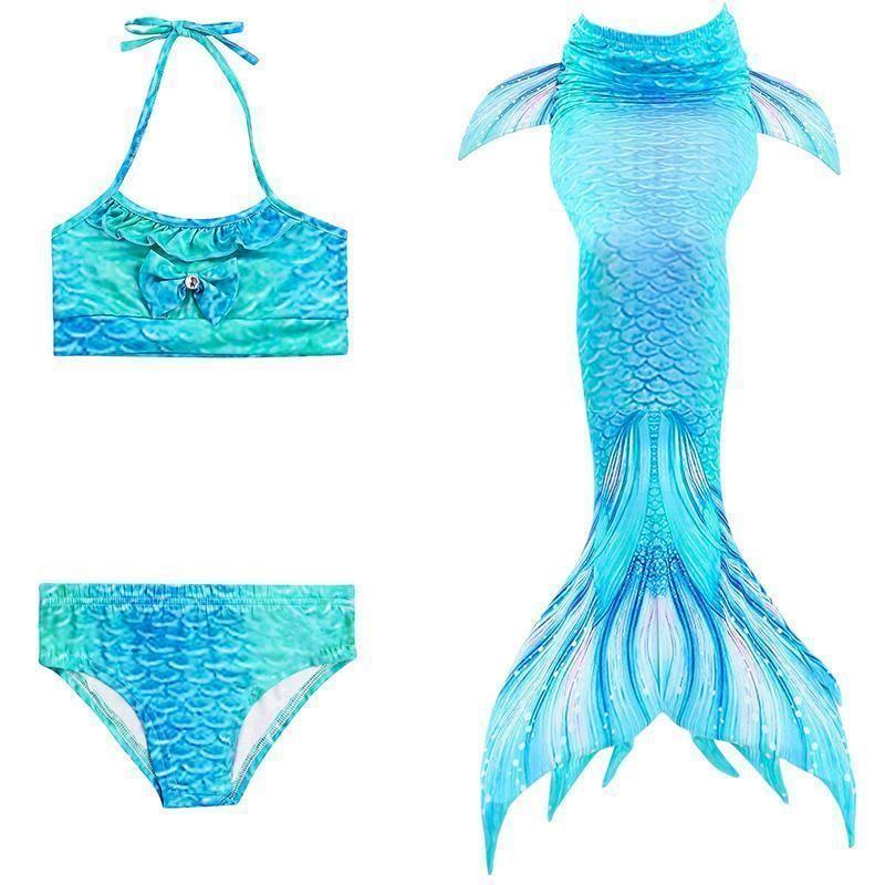 BowLift | Girls Mermaid Tail Kids Swimsuit Bikini Set