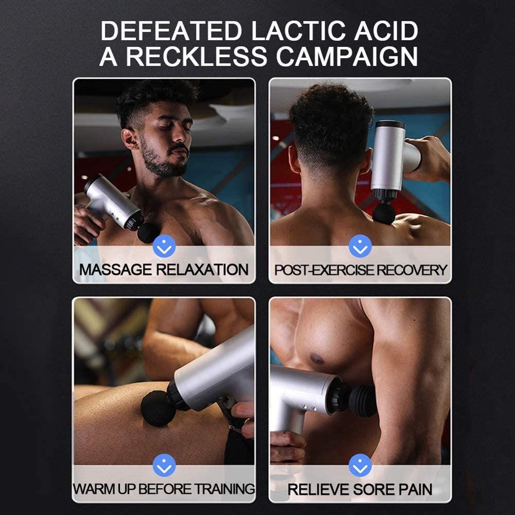 BowLift | Deep Tissue Massage Gun, Muscle Massager with 4 Massage Heads