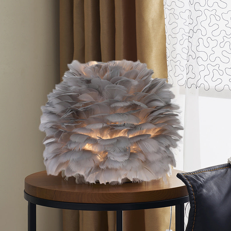 BowLift | Luxury Feather Table Lamp Bedroom or Nightstand Light