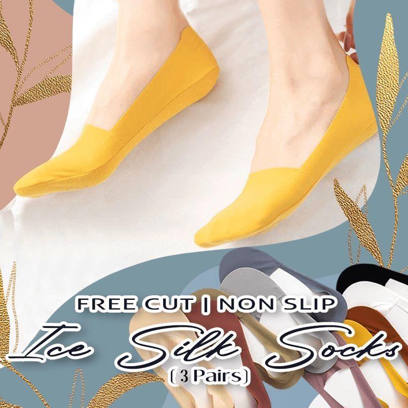 BowLift | Free Cut Non Slip Ice Silk Socks 3 Pairs