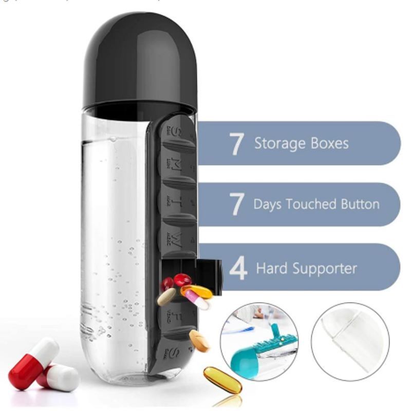 BowLift | 2 in 1 Daily Pill Box Water Bottle