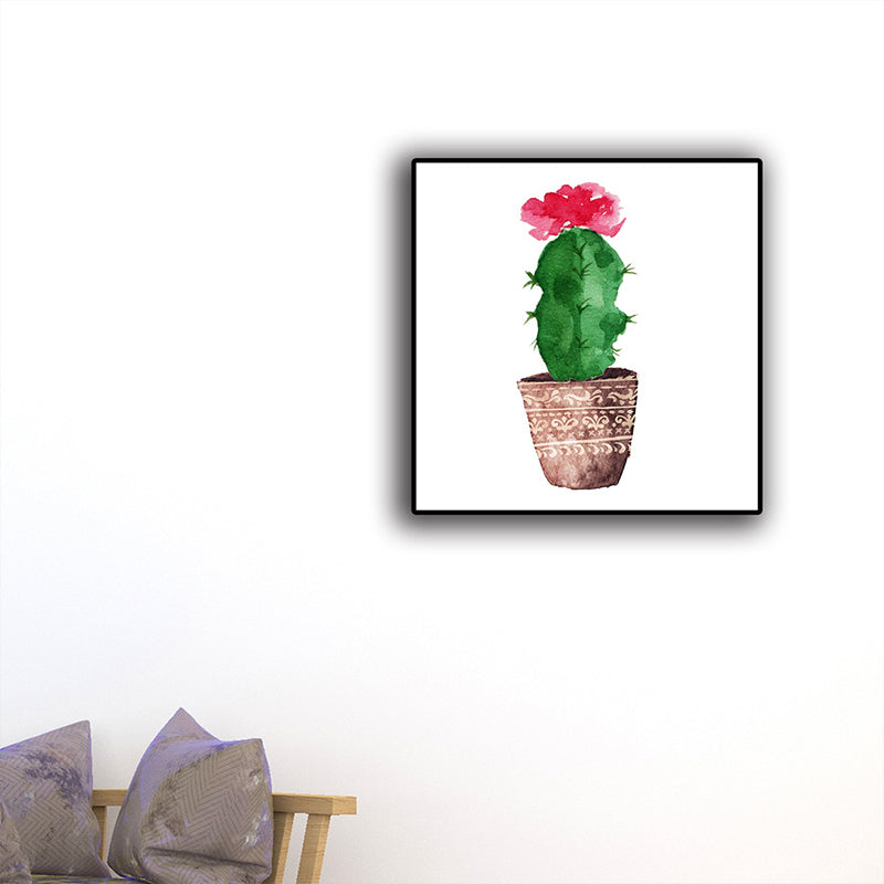 BowLift | Tropical Wall Art Print Pastel Color Bonsai Painting Canvas for Living Room, Textured