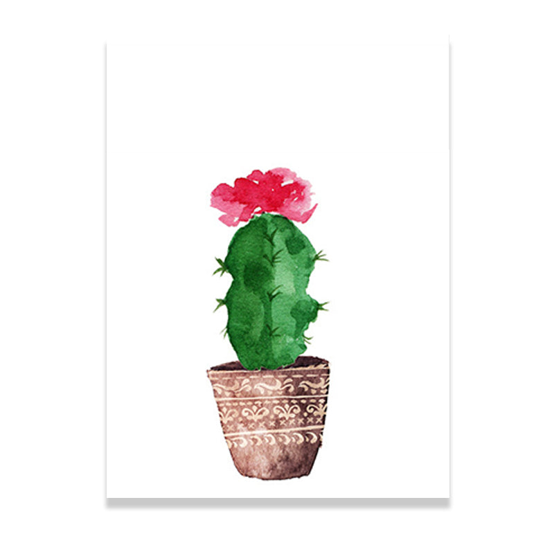 BowLift | Tropical Wall Art Print Pastel Color Bonsai Painting Canvas for Living Room, Textured