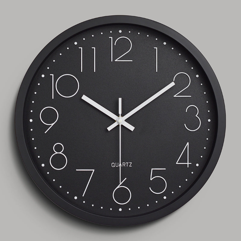 BowLift | Simple Design 3D Silent Classroom Wall Clock 30 cm