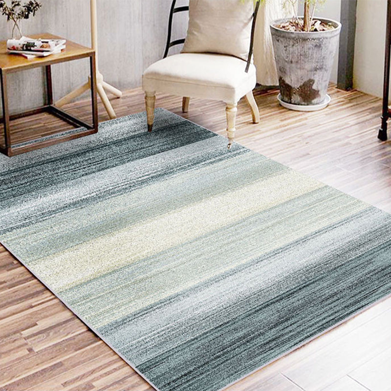BowLift | Casual Ombre Carpet Green and Blue Synthetic Carpet Machine Washable Non-Slip Rug for Bedroom