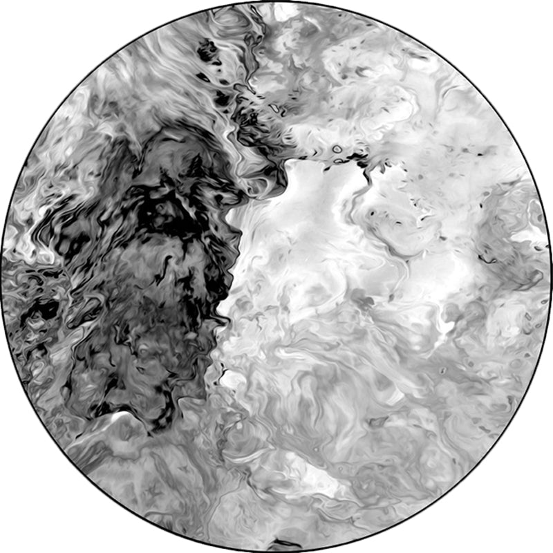 BowLift | Black and White Bedroom Carpet Modern Abstract Oil Painting Pattern Area Rug Polyester Non-Slip Washable Rug