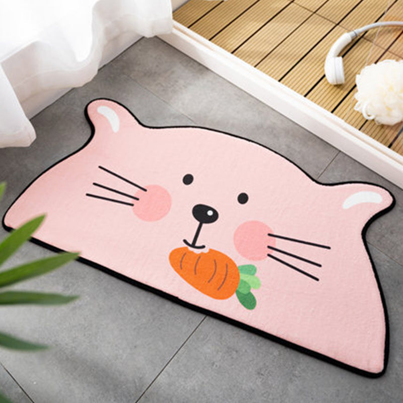 BowLift | Shaded Children's Irregular Carpet in Orange and Pink Animal Tiger Fox Pattern Carpet Polyester Non-Slip Carpet for Children's Room