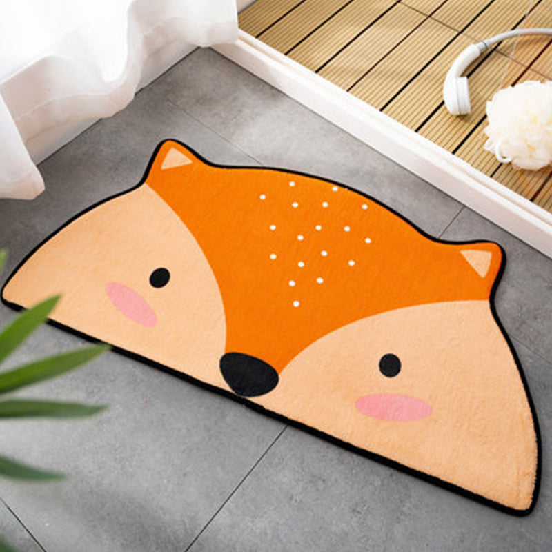 BowLift | Shaded Children's Irregular Carpet in Orange and Pink Animal Tiger Fox Pattern Carpet Polyester Non-Slip Carpet for Children's Room