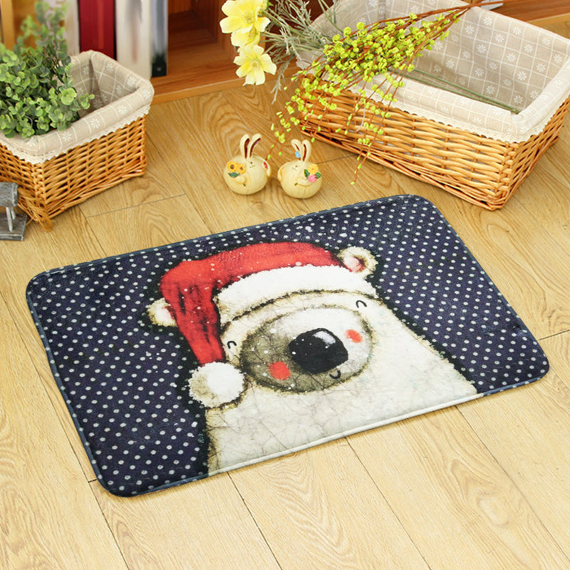 BowLift | Beautiful children's carpet in orange and green with animal bear mouse pattern carpet polyester non-slip carpet for the children's room