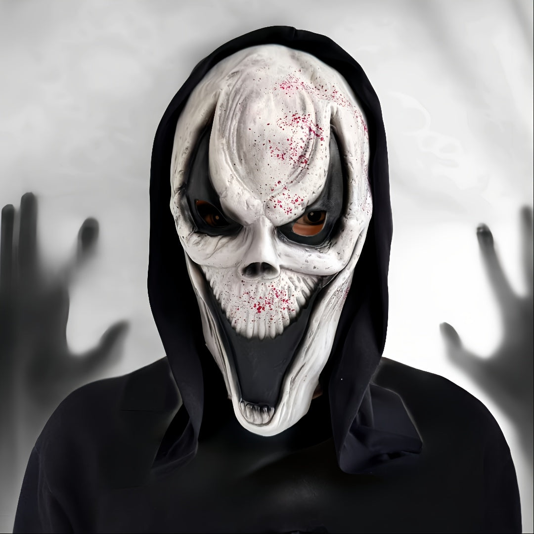 BowLift | Adult Full Head Halloween Scary Mask | Skull Design Hooded
