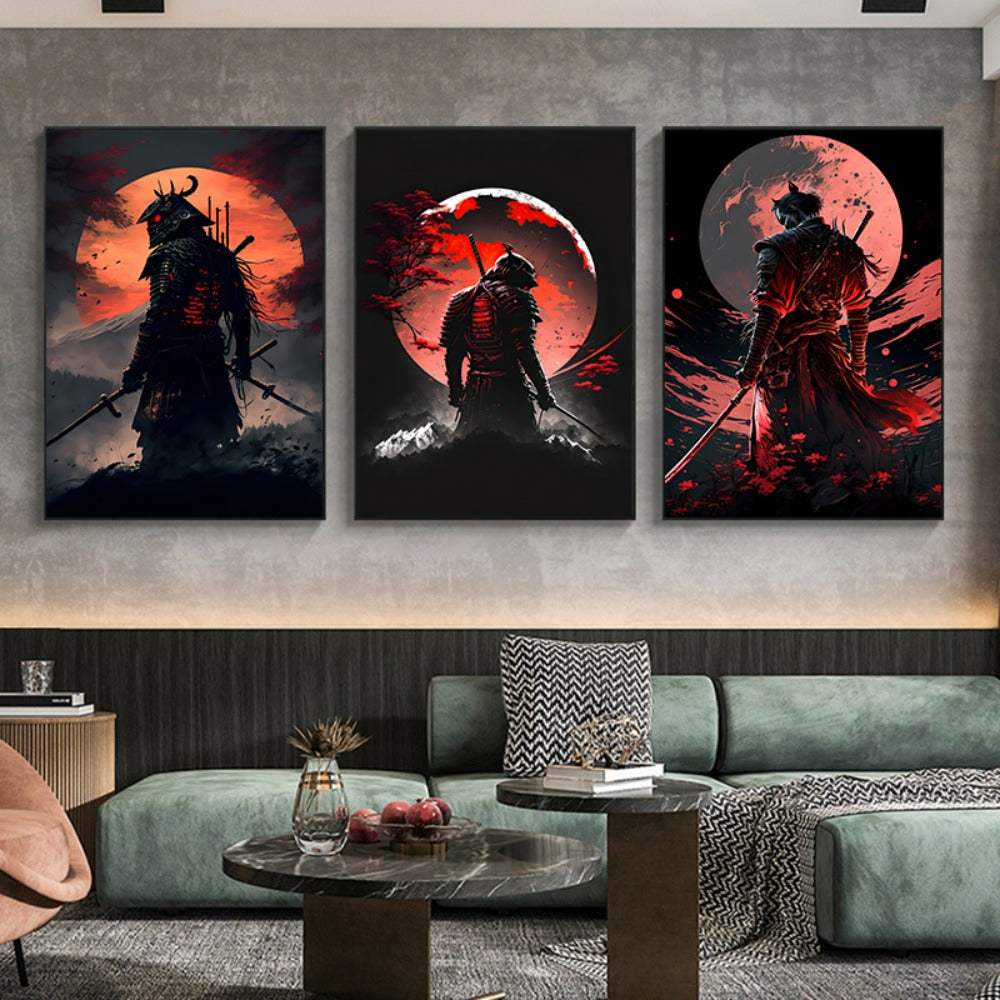 BowLift | BlossomBlade - Samurai Canvas Art with Cherry Blossoms