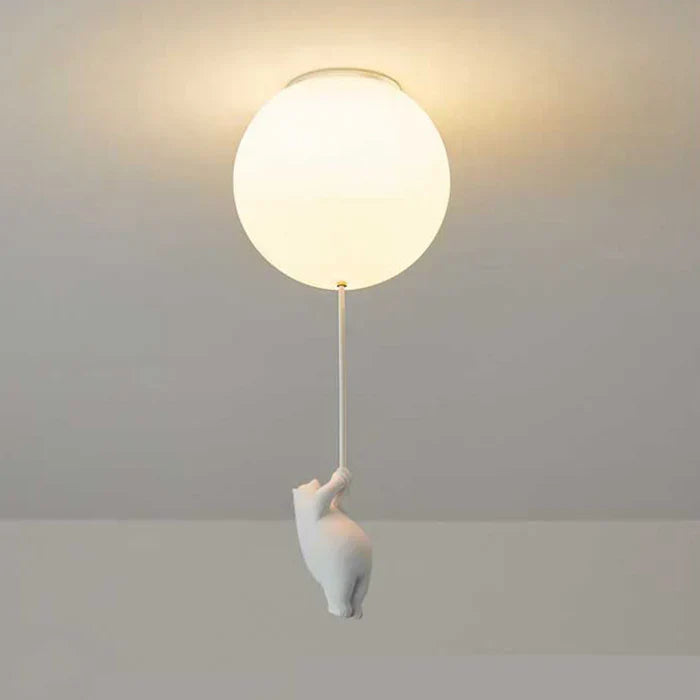 BowLift | CloudBear Kids Ceiling Light – Bear & Balloon LED Pendant Lamp for Nursery and Bedroom Decor