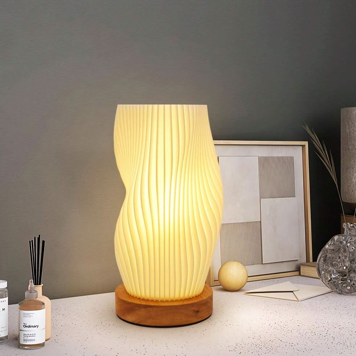 BowLift | Wavecrest Lamp – Sleek USB-Powered Dimmable Table Lamp