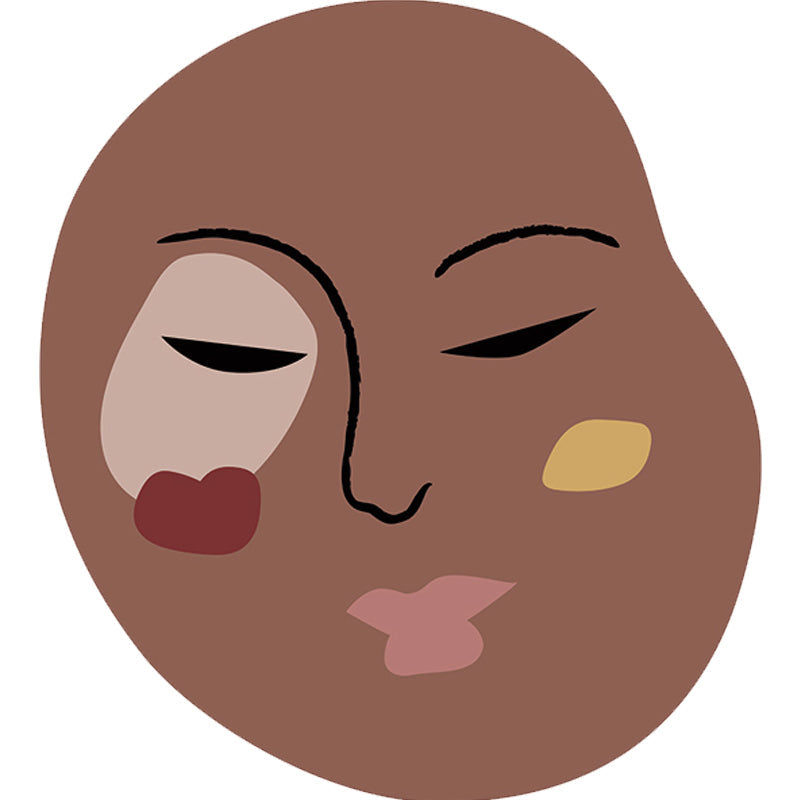 BowLift | Brown irregular bedroom rug novelty abstract painting pattern area rug polyester anti-slip mat rug