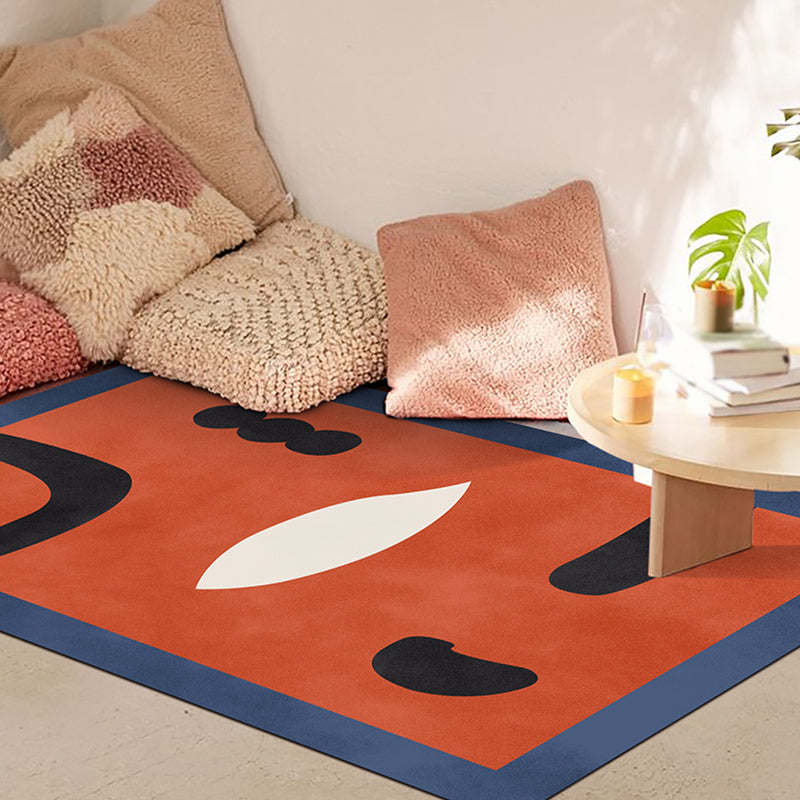 BowLift | Contemporary Abstract Area Rug Multicolor Polyester Washable Dog and Cat Friendly Carpet for Living Room